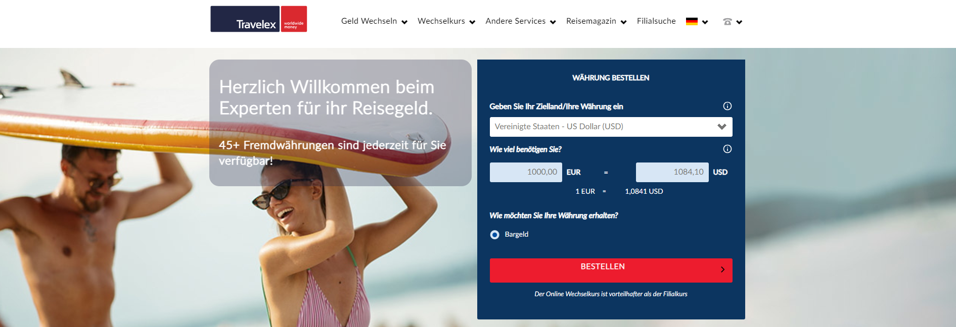 Travelex.de – Einfach und sicher Fremdwährungen online bestellen